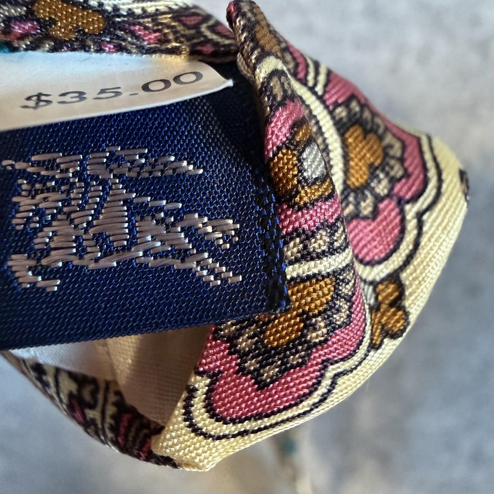 Vintage Burberrys Tie Mens One Size Multicolor Paisley Silk Designer Sewn USA - Picture 5 of 7